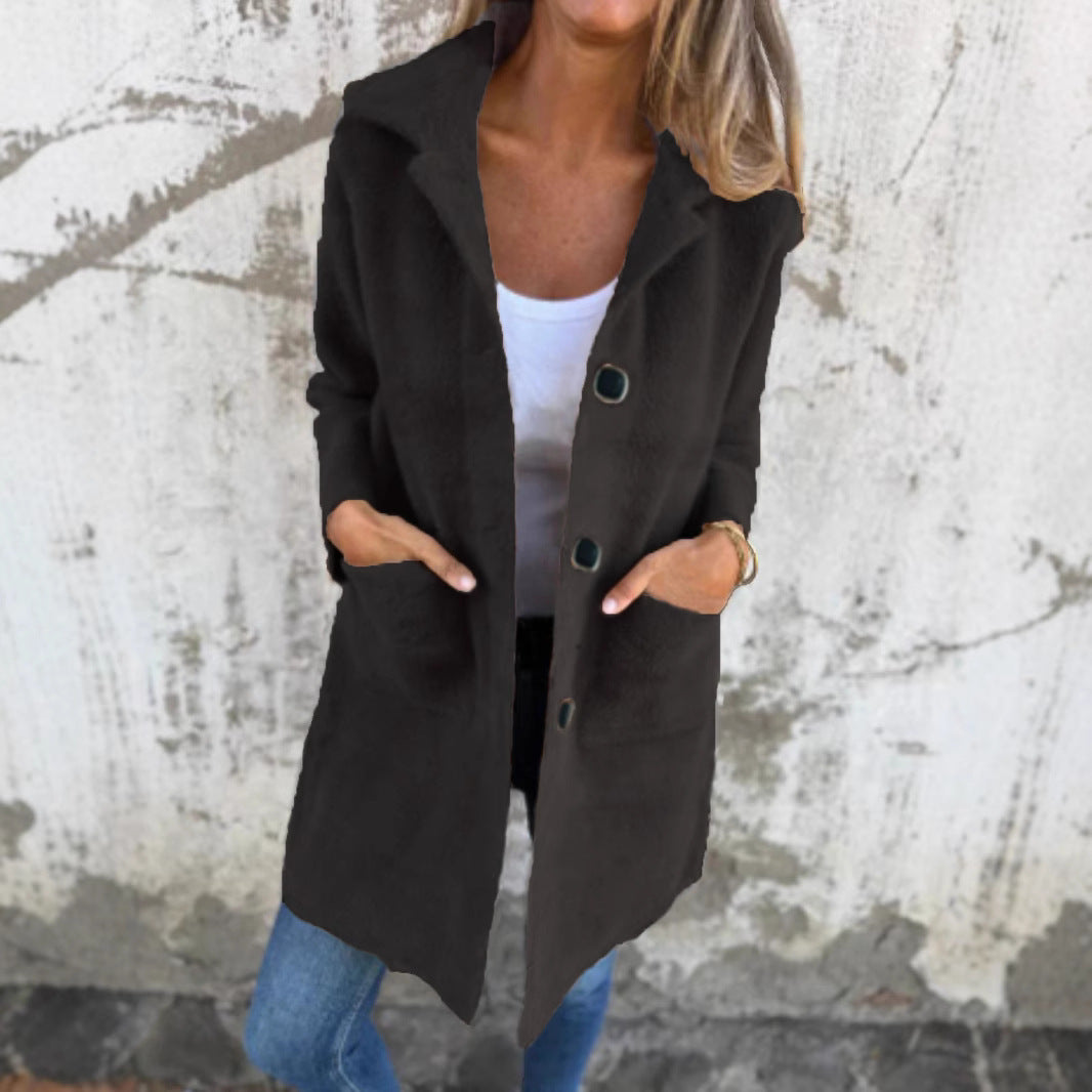 Manteau en laine avec fermeture élégante