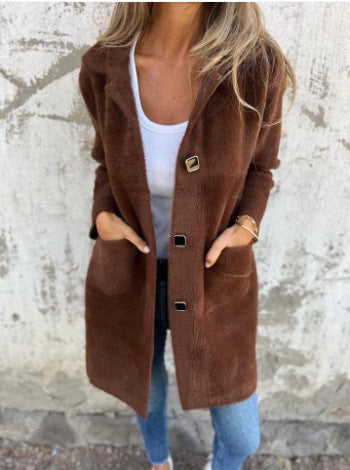Manteau en laine avec fermeture élégante