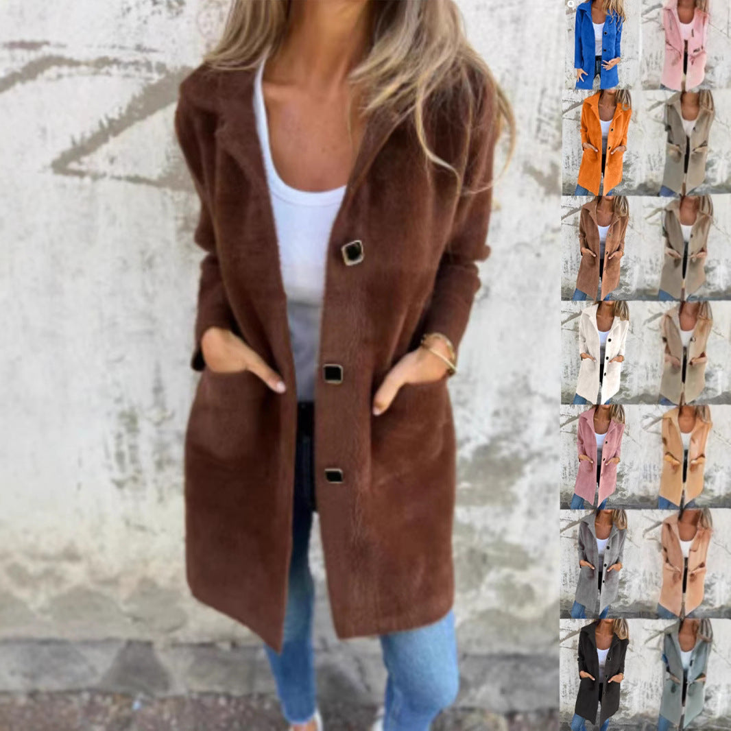 Manteau en laine avec fermeture élégante