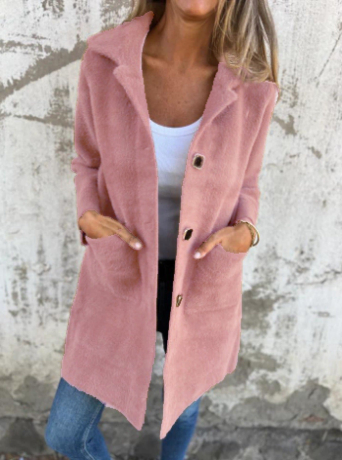 Manteau en laine avec fermeture élégante
