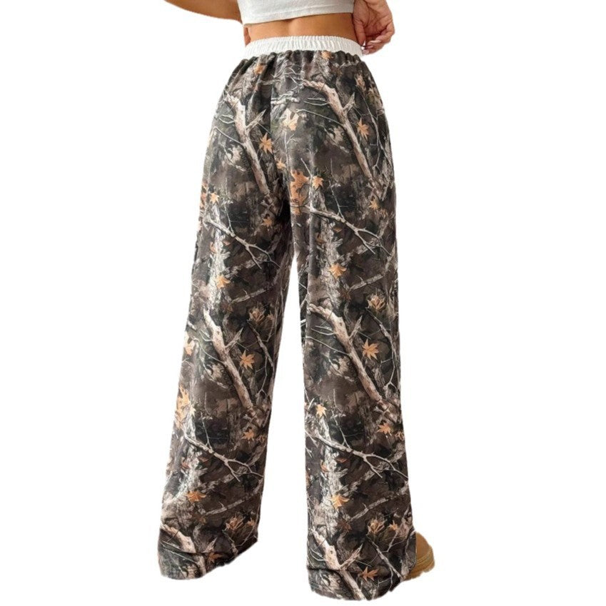 Pantalon Long Élégant à Fleurs Spéciales