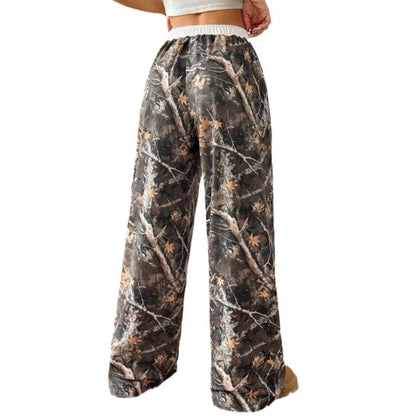 Pantalon Long Élégant à Fleurs Spéciales