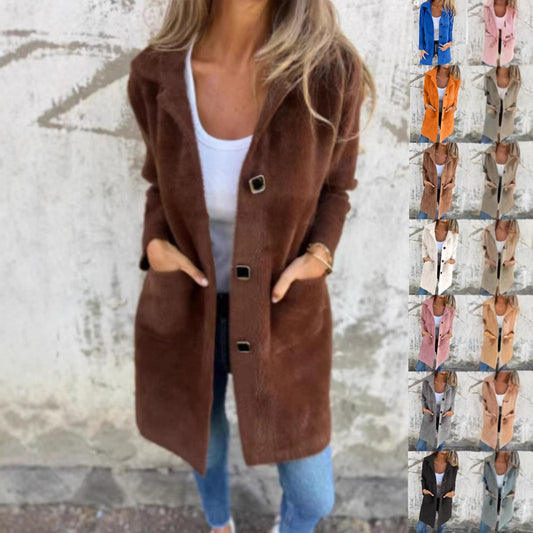 Manteau en laine avec fermeture élégante