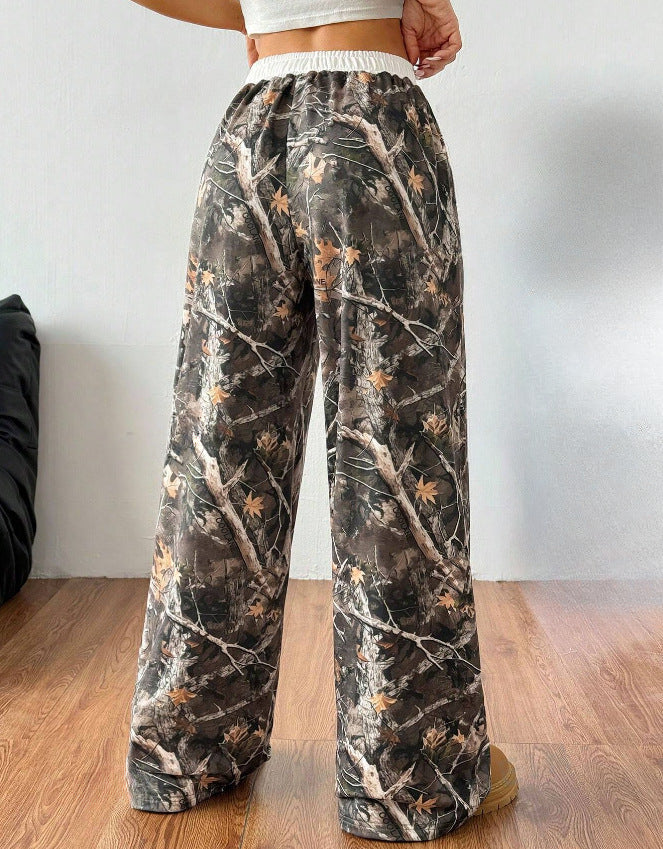 Pantalon Long Élégant à Fleurs Spéciales